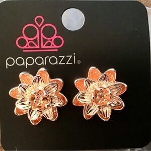 Paparazzi Gold Floral Earrings